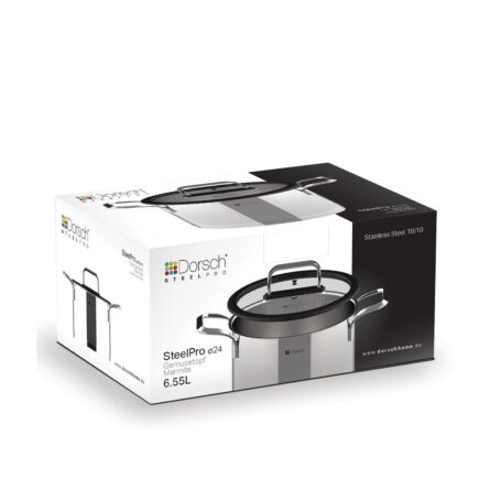 Suppegryde Rustfrit Stål – 24 cm / 6,5 L – Steelpro - Billede 3