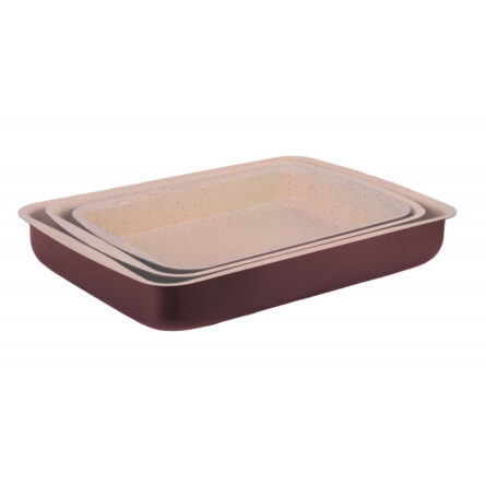 Premium Rektangulær Ovnfast Fadsæt – 3 dele - Billede 2